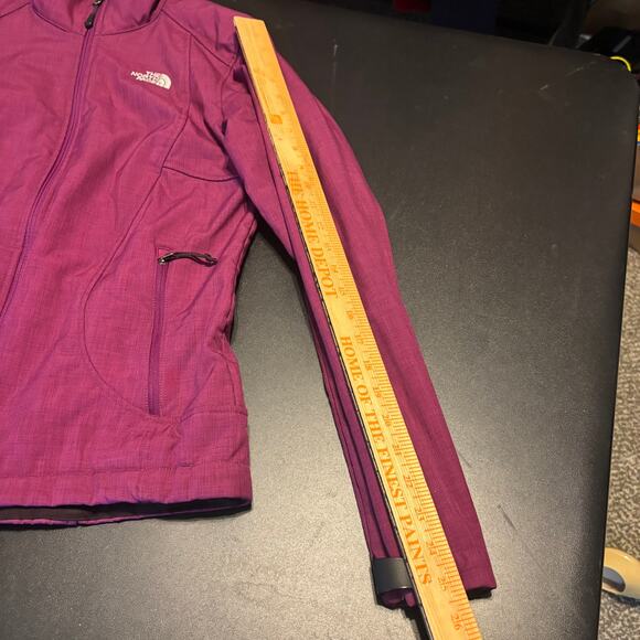 The North Face Full Zip Softshell Jacket Fleece Lined Purple Womens Medium M - Picture 4 of 6